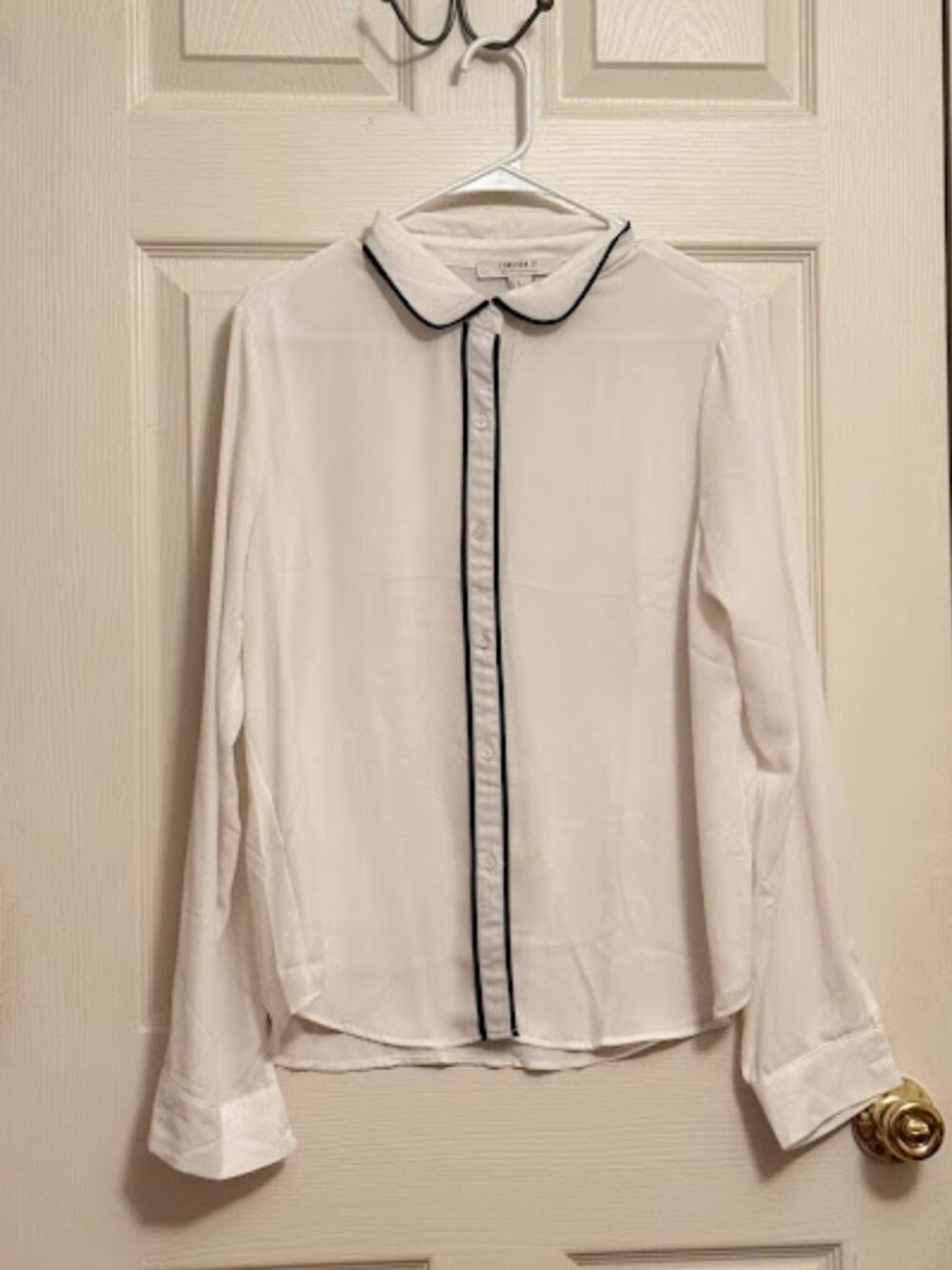 Sheer White Button Down